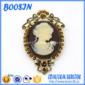 Cheap Vintage Cameo Brooch with Metal Tray